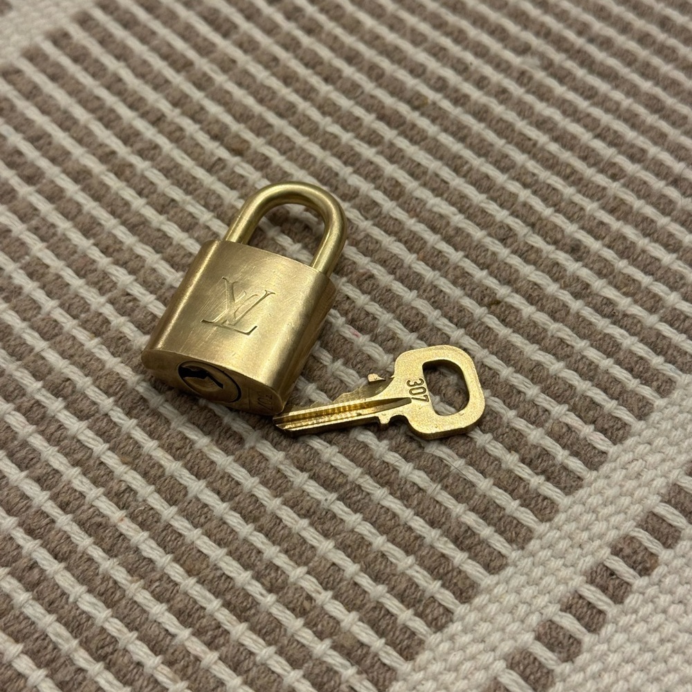 Louis Vuitton Brass Padlock with Key Lock #307